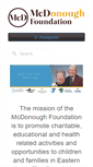 Mobile Screenshot of mcdonoughcharitablefoundation.org