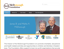 Tablet Screenshot of mcdonoughcharitablefoundation.org